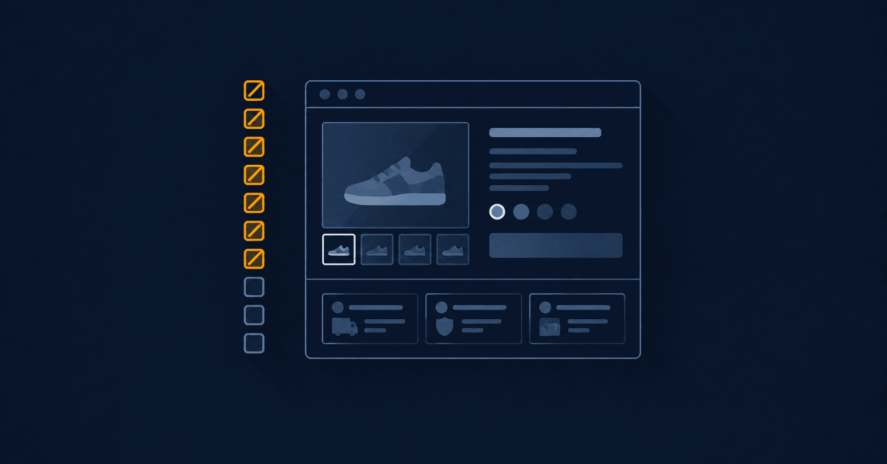 Usability heuristics checklist over an interface